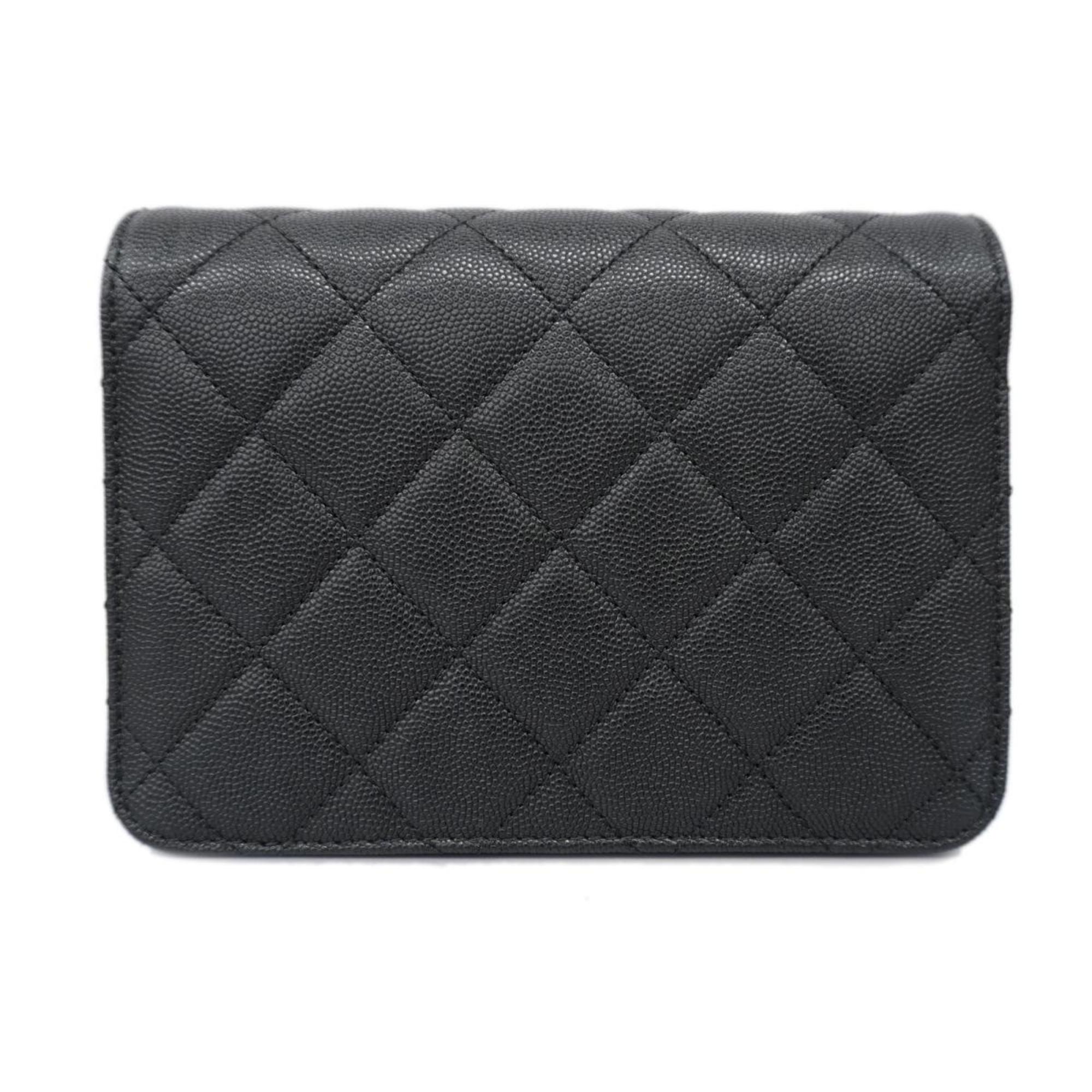 Chanel Chanel Matelassé Cuir Noir Black Leather Black Leather Shoulder Bag Bag (Authentic Pre-Loved)