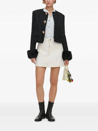 Self-Portrait Women Boucle Fur Cuff Jacket