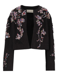 Dries Van Noten Women Vonda Short Jacket With Embroidery