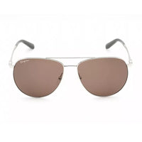 Salvatore Ferragamo Sunglasses Aviator Full Rim, Dark Gunmetal Frame and Blue Lens SF157S015