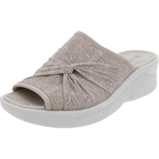 Smile II Womens Slip On Wedge Sandals
