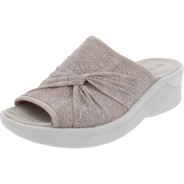 Smile II Womens Slip On Wedge Sandals
