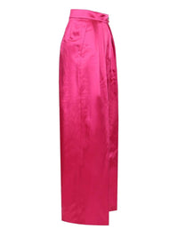 Dries Van Noten Women Wide Pink Trousers