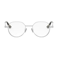 Dior Eyeglasses Square Full Rim, Silver Frame and Clear Demo Lens Lens NEODIOROR4FF000