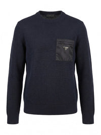 Prada Men Sweater With Re-Nylon Detail
