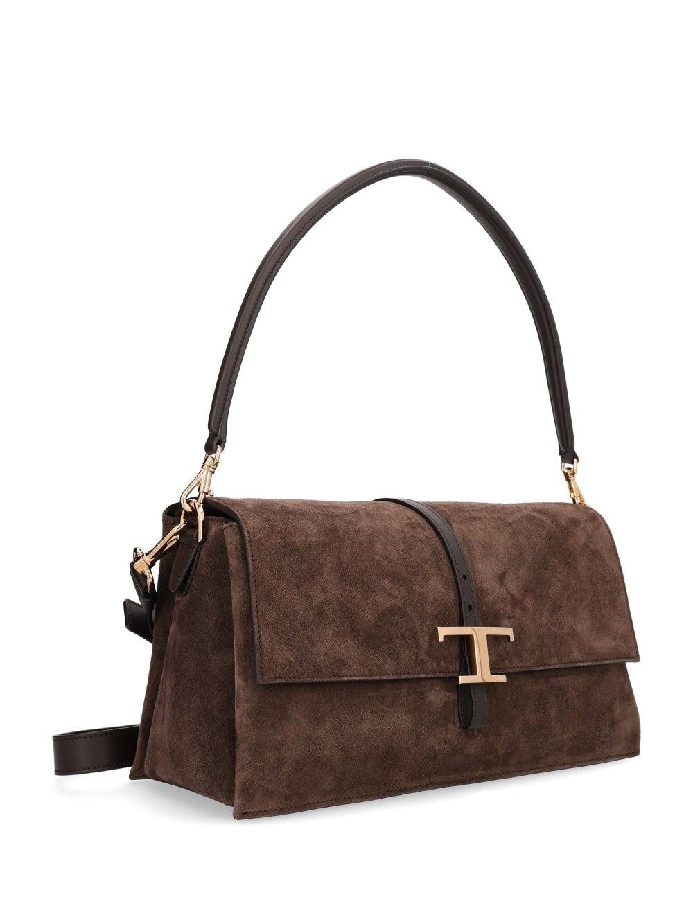 Tod's Tod's Women Small “Flap T Timeless” Bag In Suede