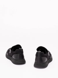 Prada Prada Men Prax Mesh Fabric And Leather Loafers