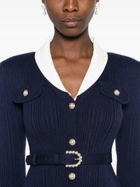 Self-Portrait Women Ribbed Cardigan