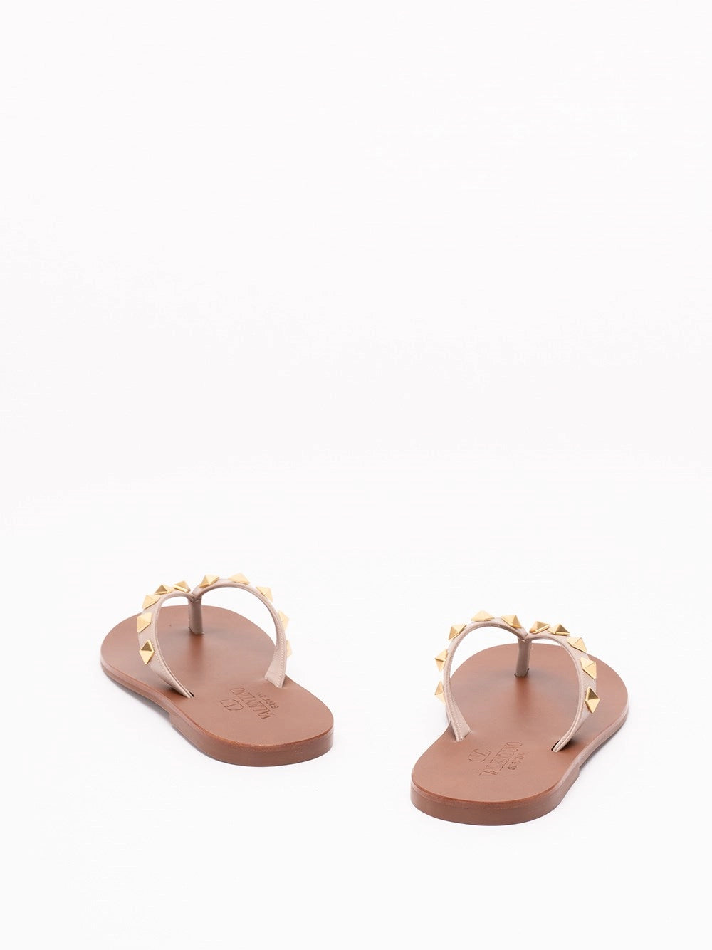 Valentino Garavani Women Rockstud Calfskin Flip-Flops 05Mm