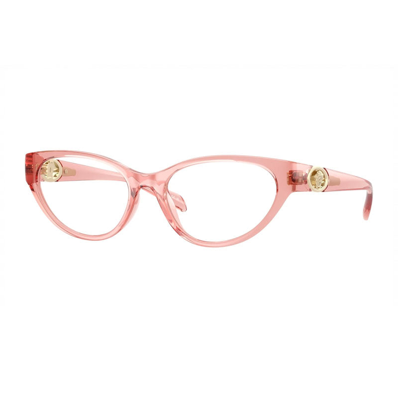 Versace Eyeglasses Cat Eye Full Rim, Shiny Black Frame and Clear Demo Lens Lens VE3372UGB1