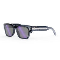 Dior Dior Sunglasses Square Full Rim, Translucent Blue Frame and Purple Mirrored Lens CDDIAMONDS230G7