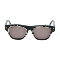 Dior Eyeglasses Square Full Rim, Shiny Black Frame and Clear with Magnetic Clip-On Brown Lens CDDIAMONDOS10F10BB