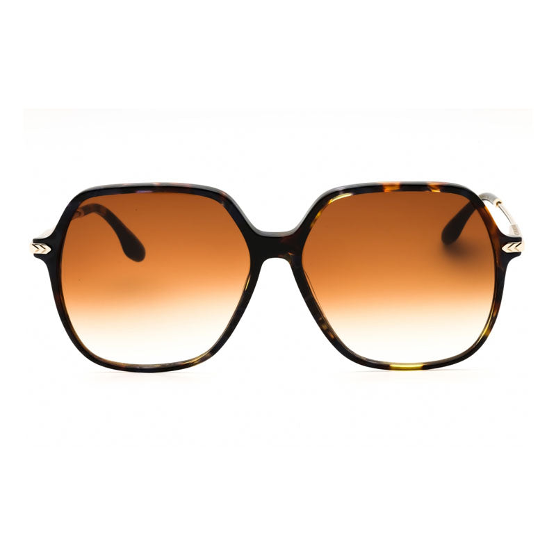 Victoria Beckham Sunglasses Square Full Rim, Havana/Blue Frame and Brown Gradient Lens VB631S418
