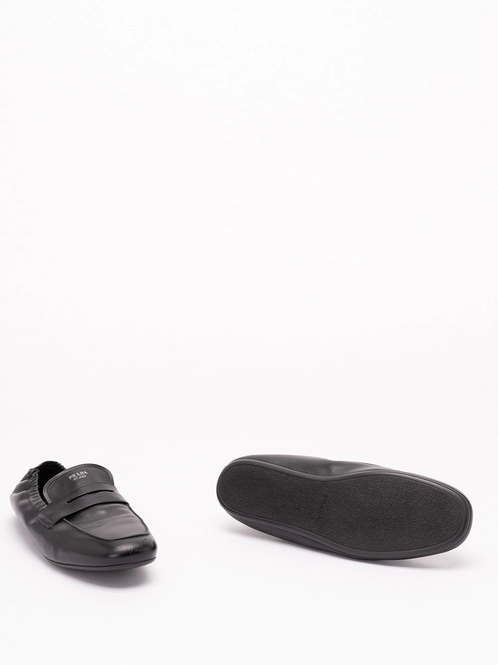 Prada Prada Men Shuffle Antiqued Leather Loafers