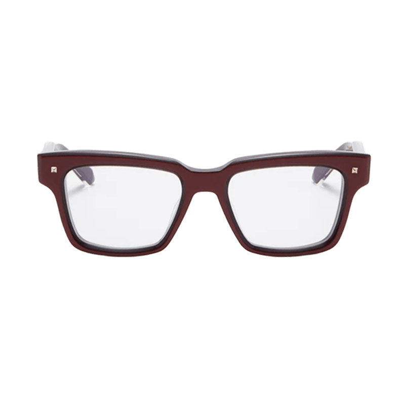 Valentino Eyeglasses Square Full Rim, Crystal Brown Swirl Frame and Clear Demo Lens Lens VLX-121B