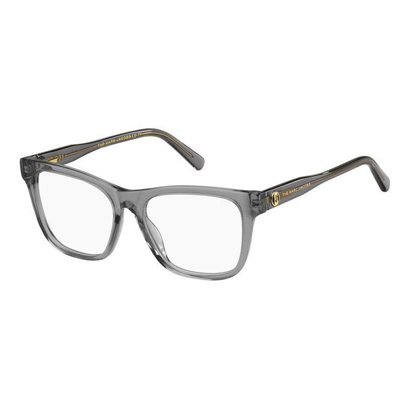 Marc Jacobs Eyeglasses Square Full Rim, Transparent Grey Frame and Clear Demo Lenses Lens MARC6300KB700
