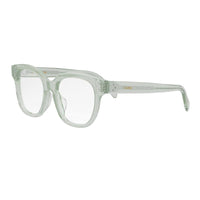 Celine Eyeglasses Square Full Rim, Transparent Teal Frame and Clear Demo Lens Lens CL50086I093