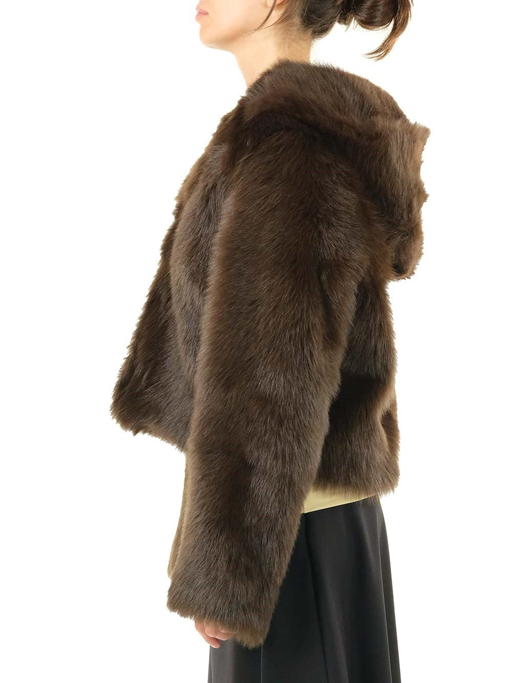 Loewe Women Shearling Hooded Jacket