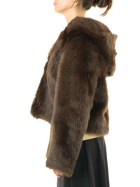 Loewe Women Shearling Hooded Jacket