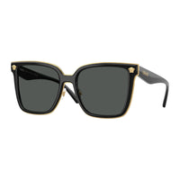 Versace Versace Sunglasses Butterfly Full Rim, Black Frame and Dark Grey Lens VE2278DGB1/87