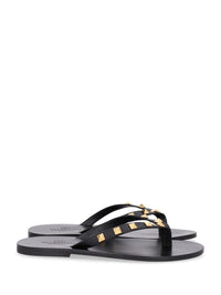 Valentino Garavani Men Rockstud Leather Thong Sandals