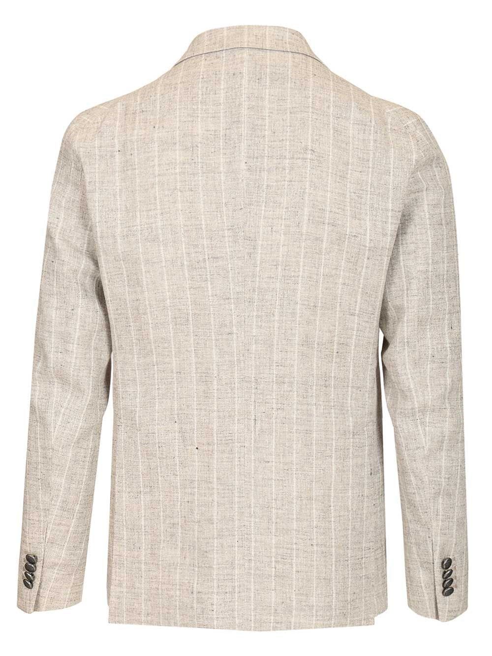 Tagliatore Men Double-Breasted Pinstriped Blazer