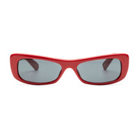 Jacquemus Sunglasses Rectangle Full Rim, Red Frame and Grey Lens JAC/55С2