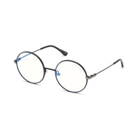 Tom Ford Tom Ford Eyeglasses Round Full Rim, Black Frame and Clear Demo Lens Lens FT5595-B001