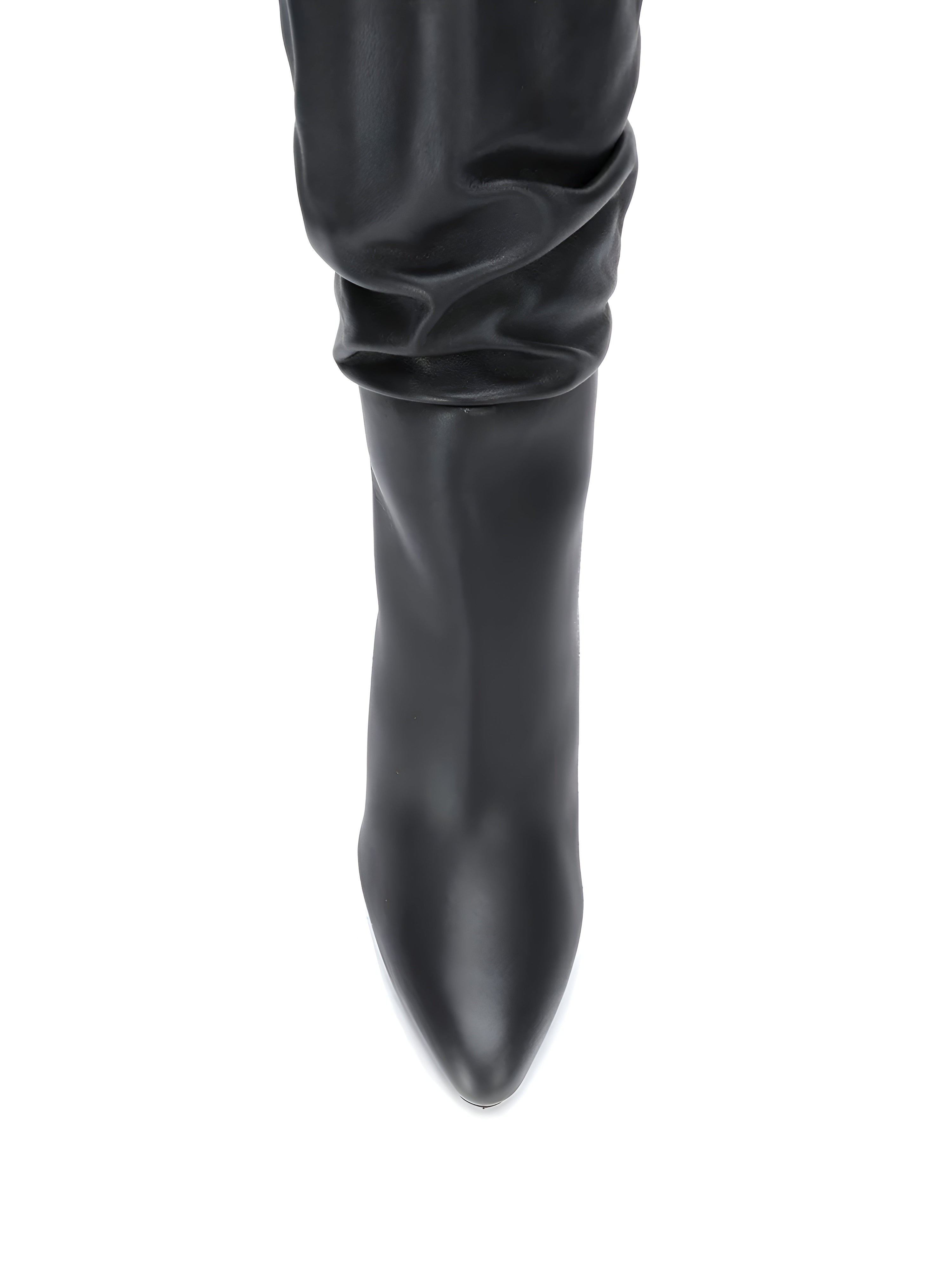 Tom Ford Leather Slouchy Pointed-Toe Stiletto Boots