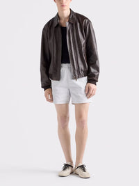 Prada Men Nappa Leather Bomber Jacket