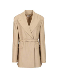 Sportmax Women Long Double-Breasted Wool Blazer