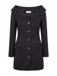 Versace Women Grain De Poudre Wool Mini Dress