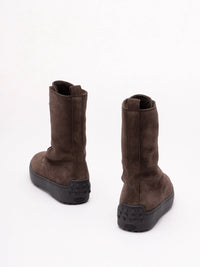 Tod's Women Winter Gommino Ankle Boots In Suede Leather