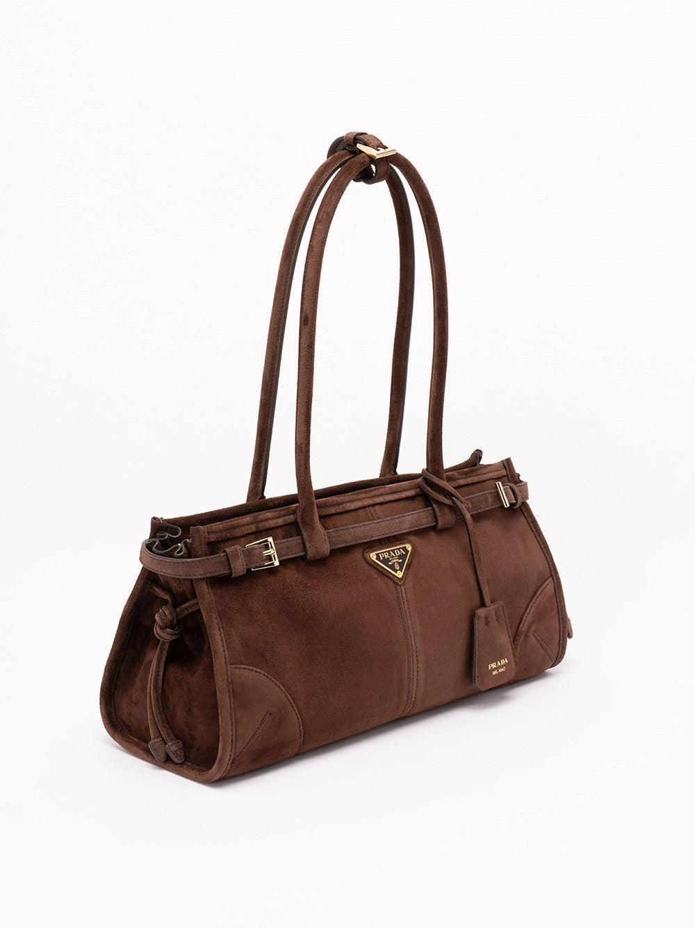 Prada Women Prada Bonnie Medium Suede Bag