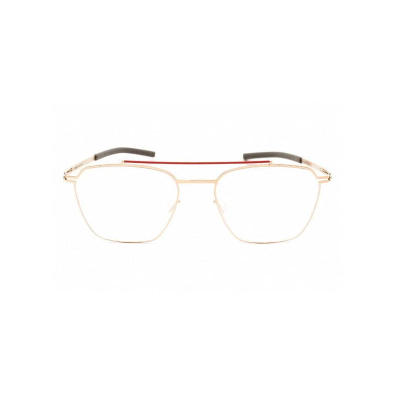 IC! Berlin IC! Berlin Eyeglasses Rectangle Full Rim, Rogochi Bridge Rose Gold Warm Grey Frame and Clear Demo Lenses Lens LOTSOM1627B214