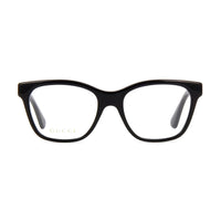 Gucci Eyeglasses Square Full Rim, Shiny Havana Frame and Clear Demo Lenses Lens GG0420O003