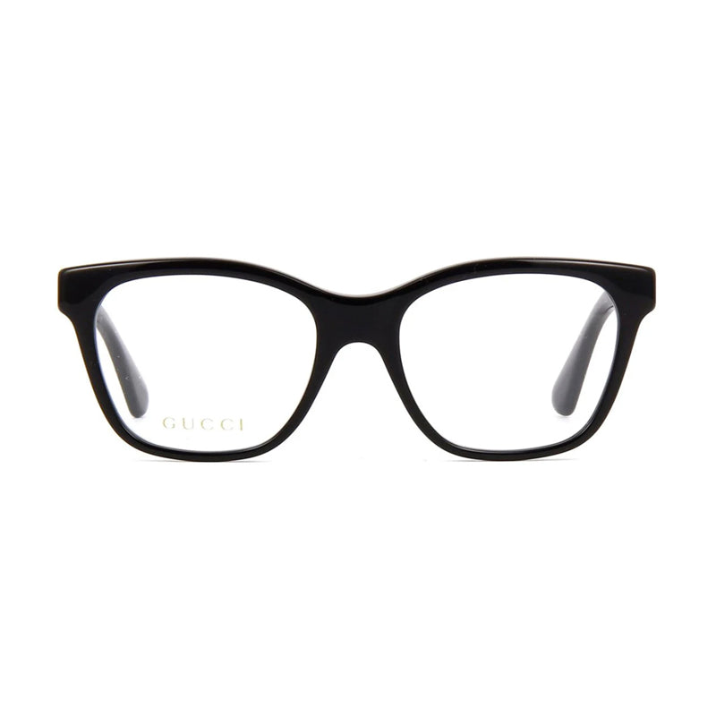 Gucci Eyeglasses Square Full Rim, Shiny Havana Frame and Clear Demo Lenses Lens GG0420O003