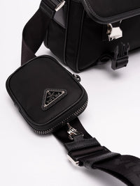 Prada Prada Men Re-Nylon And Saffiano Leather Shoulder Bag
