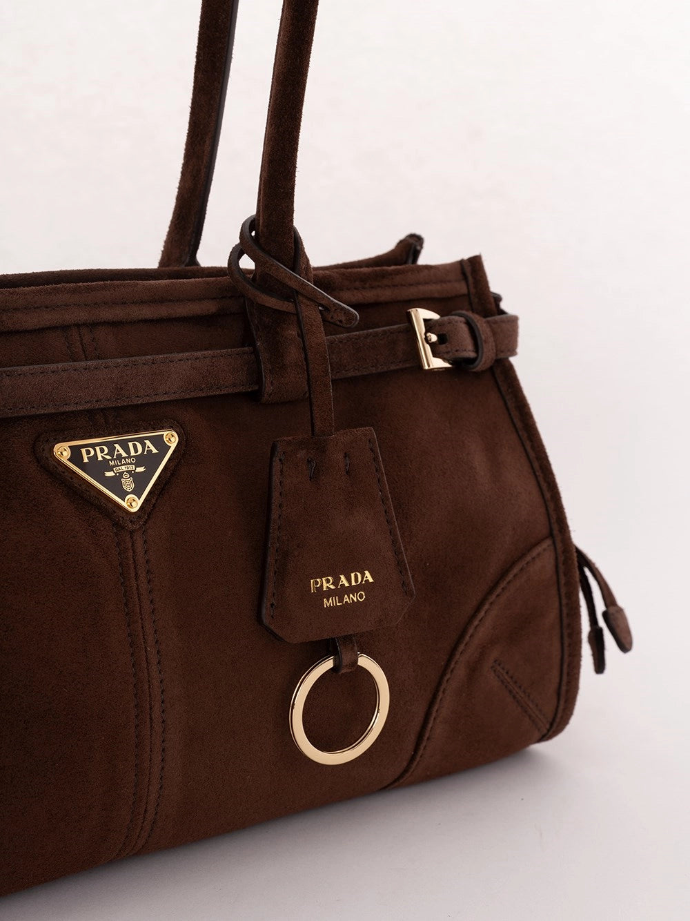 Prada Women Prada Bonnie Medium Suede Bag