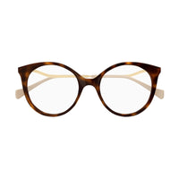 Gucci Eyeglasses Square Full Rim, Havana/Gold Frame and Clear Demo Lens Lens GG1009O001