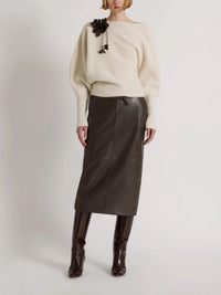 Alberta Ferretti Women Leather Skirt