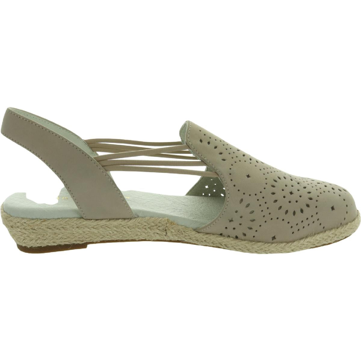 Zena Womens Laser Cut Slip On Espadrilles