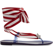 Malana Womens Rhinestone Thong Jelly Sandals