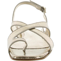 Nikki Womens Leather Ankle Strap Slingback Sandals