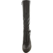 Taelynn Womens Zipper Leather Knee-High Boots