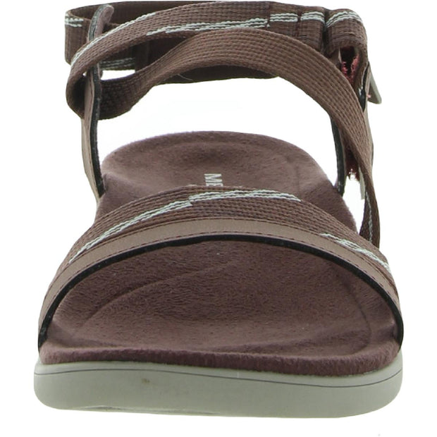 District Mendi Backstrap Womens Leather Comfort Flat Sandals