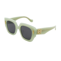 Loewe Sunglasses Square Full Rim, Pastel Green Frame and Grey Lens LW40129U95A