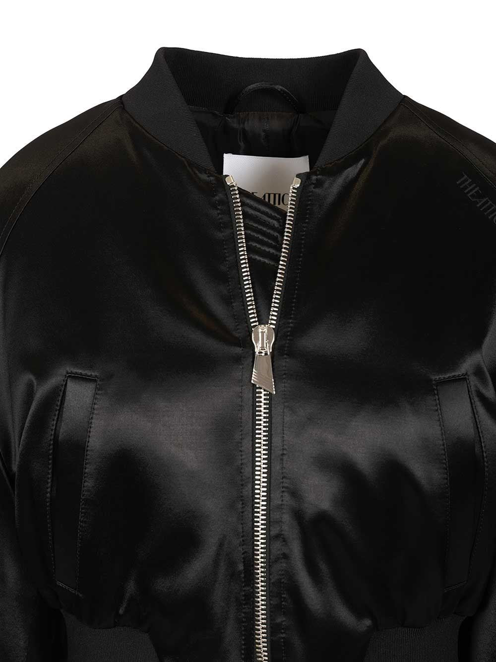 The Attico Women Satin Bomber Jacket