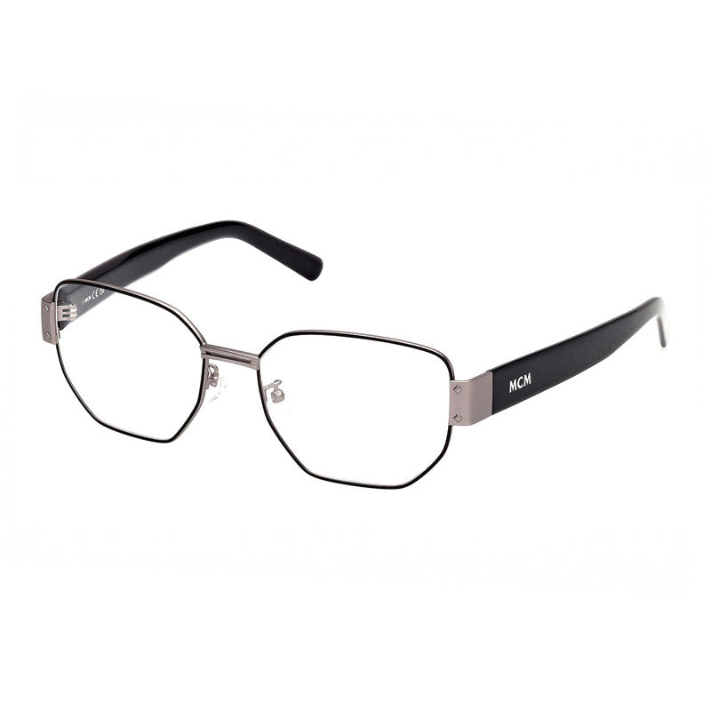 MCM Eyeglasses Geometric Full Rim, Matte Black Frame and Clear Demo Lenses Lens MW5016-H002