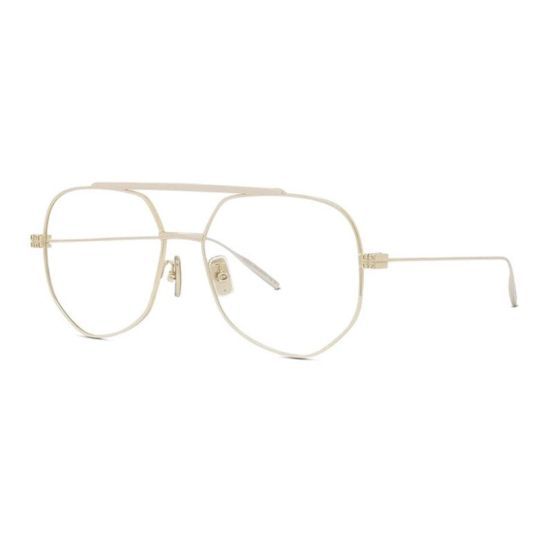 Givenchy Eyeglasses Square Full Rim, Gold Frame and Clear Demo Lenses Lens GV50026U032